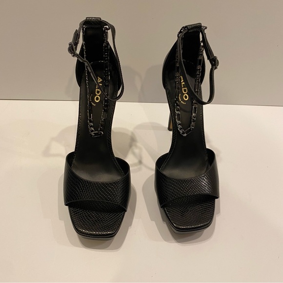 Aldo Priscilla Pumps with anklet attached in black leather - Picture 9 of 11